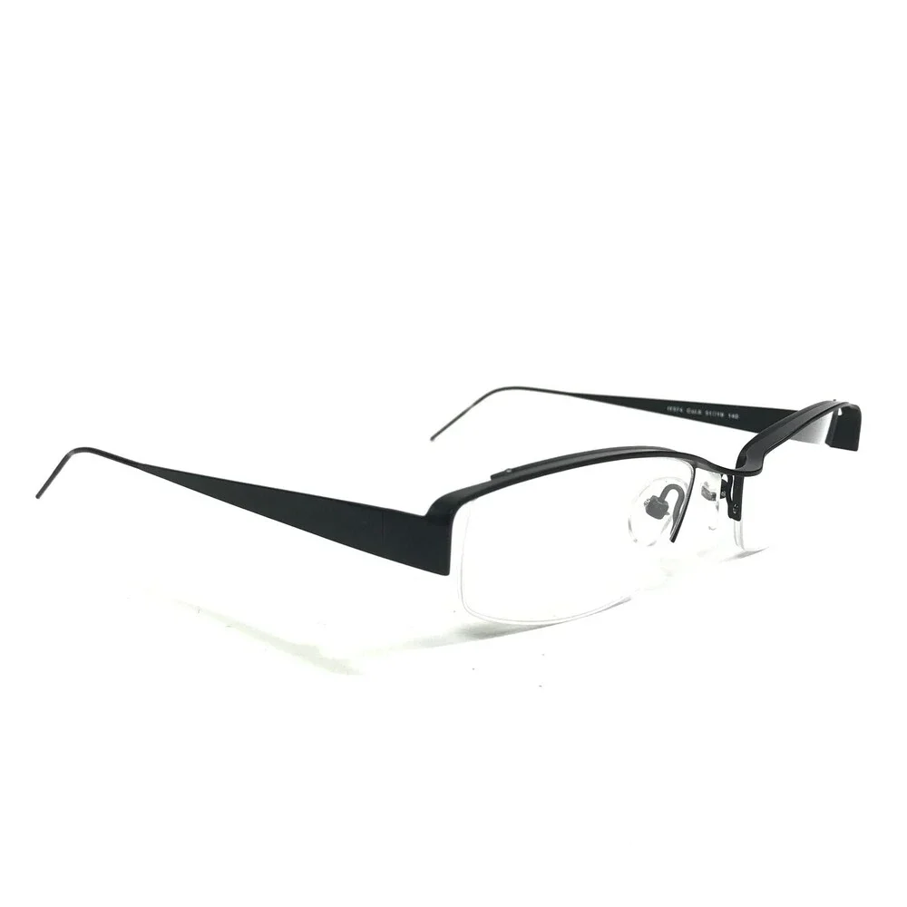 Iyoko-Inyake Eyeglasses Frames IY574 Col.8 Black Rectangular Half Rim 51-19-140